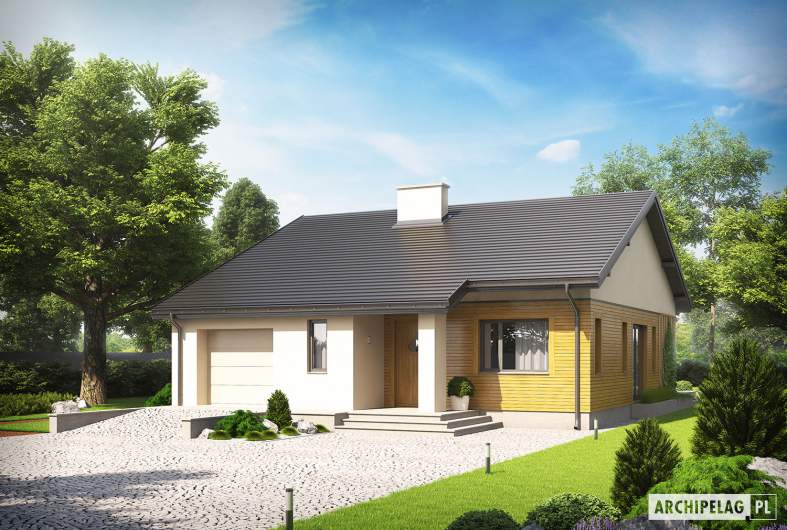 Projekt domu Armando G1 ENERGO - wizualizacja frontowa