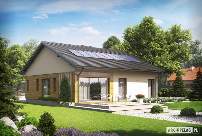 Projekt domu Armando G1 ENERGO - wizualizacja ogrodowa