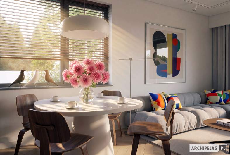 Projekt domu Mini 25 MODERN PLUS – widok na jadalnię