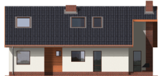 Nelly - Projekt domu Nela - elewacja lewa