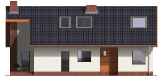 Nelly - Projekt domu Nela - elewacja lewa