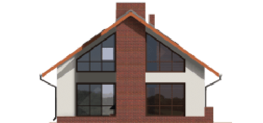 Nelly - Projekt domu Nela - elewacja tylna