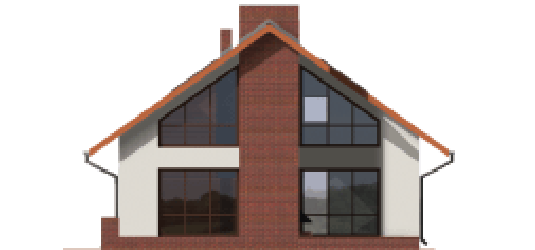 Nelly - Projekt domu Nela - elewacja tylna