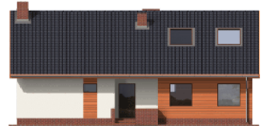 Nelly - Projekt domu Nela - elewacja frontowa