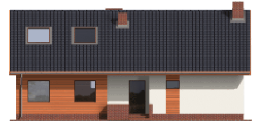 Nelly - Projekt domu Nela - elewacja frontowa