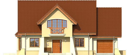 Andrew G1 - Projekty domów ARCHIPELAG - Andrzej G1 - elewacja frontowa