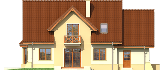 Andrew G1 - Projekty domów ARCHIPELAG - Andrzej G1 - elewacja tylna