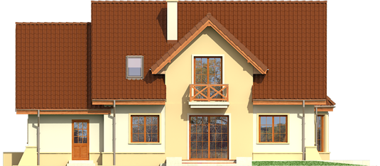 Andrew G1 - Projekty domów ARCHIPELAG - Andrzej G1 - elewacja tylna