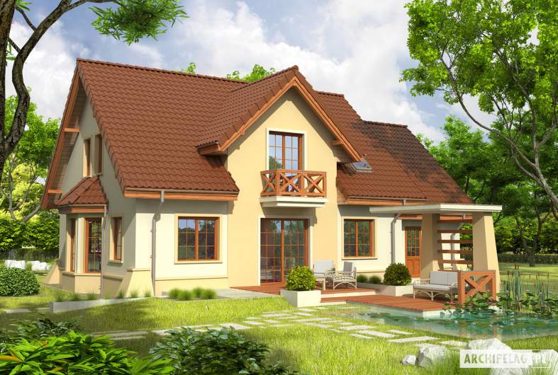 Projekt domu Andrzej G1 - Projekty domów ARCHIPELAG - Andrzej G1 - wizualizacja ogrodowa