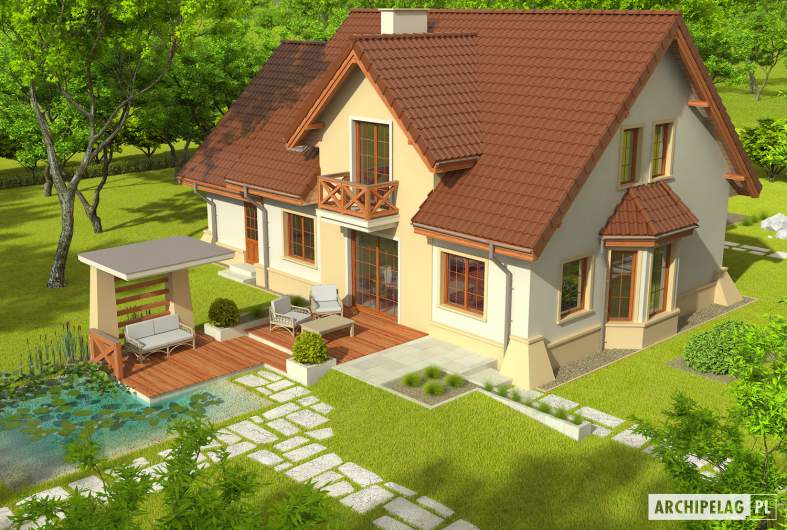 Projekt domu Andrzej G1 - Projekty domów ARCHIPELAG - Andrzej G1 - widok z góry