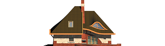 Zenon - Projekt domu Ziemowit - elewacja prawa