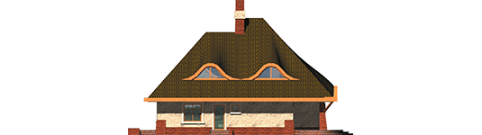 Zenon - Projekt domu Ziemowit - elewacja lewa