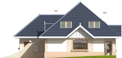 Daniela G2 - Projekt domu Daniela G2 - wizualizacja tylna