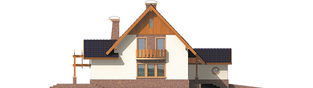 Projekt domu Nastka G1 (z piwnicą) - elewacja lewa