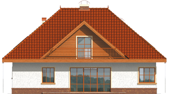 Lusi G1 - Projekt domu Lusi G1 - elewacja tylna