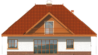 Lusi G1 - Projekt domu Lusi G1 - elewacja tylna