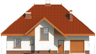 Lusi G1 - Projekt domu Lusi G1 - elewacja frontowa