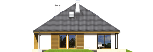 Glen III - Projekt domu Glen III - elewacja tylna