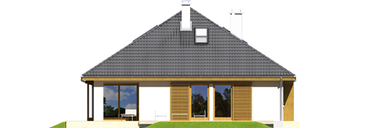 Glen III - Projekt domu Glen III - elewacja tylna
