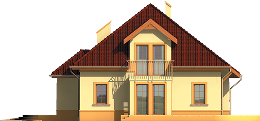 Melisa G1 - Projekt domu Melisa G1 - elewacja tylna