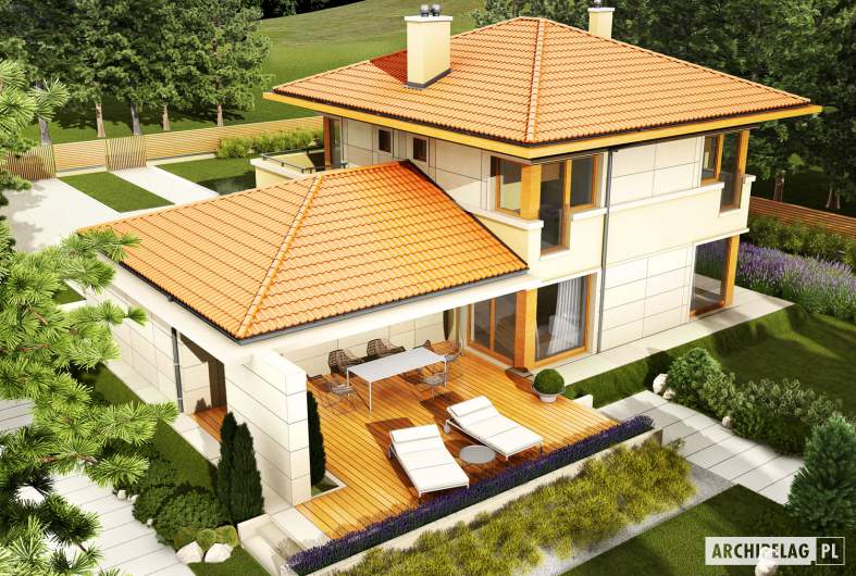 Projekt domu Rodrigo G2 MULTI-COMFORT - widok z góry