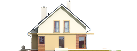 Justi II G1 - Projekt domu Jurek II G1 - elewacja prawa