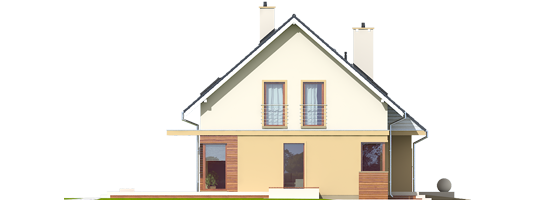 Justi II G1 - Projekt domu Jurek II G1 - elewacja prawa