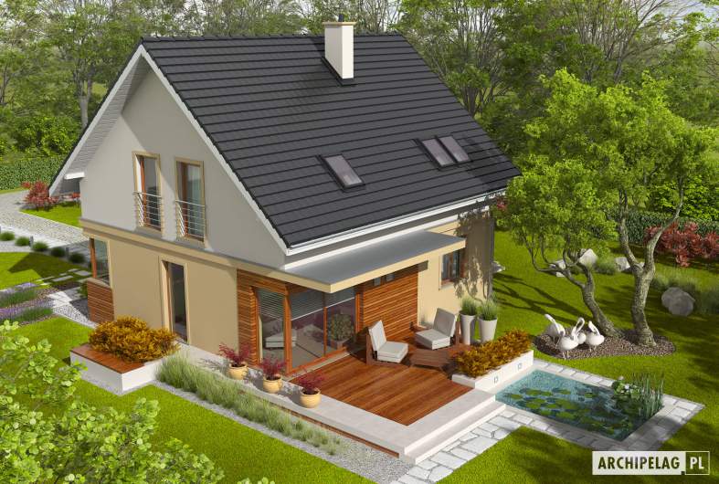Projekt domu Jurek II G1 - widok z góry