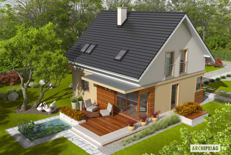 Projekt domu Jurek II G1 - widok z góry