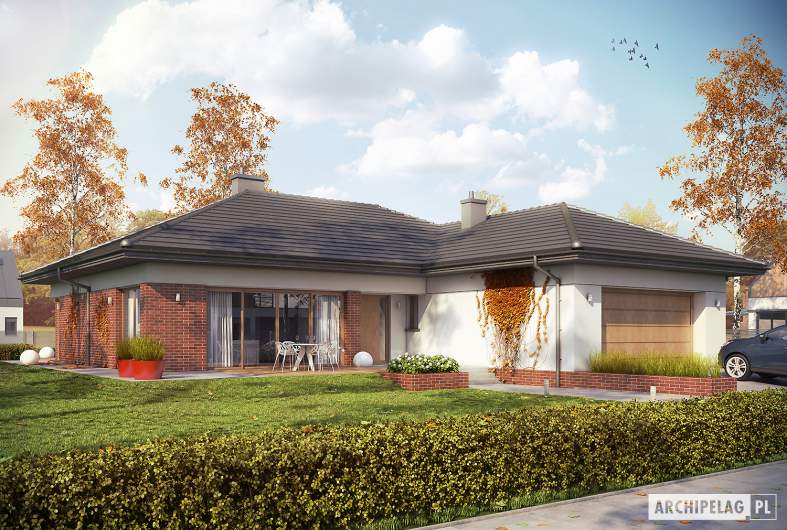 Projekt domu Dominik G2 (wersja B) MULTI-COMFORT - wizualizacja frontowa