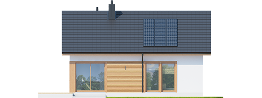 Elmo ENERGO - Projekt domu Elmo ECONOMIC - elewacja tylna