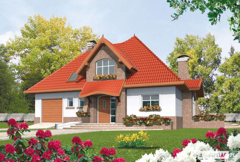 Projekt domu Melania G1 - wizualizacja frontowa