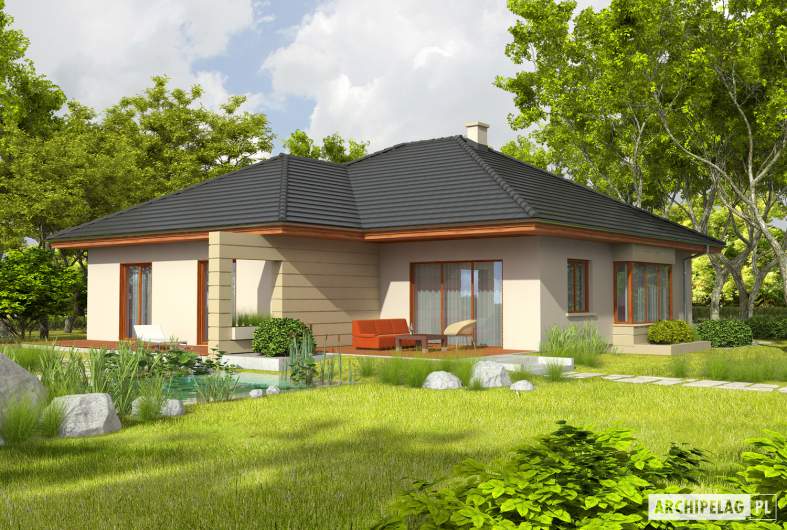 Projekt domu Kornelia III G2 - wizualizacja ogrodowa