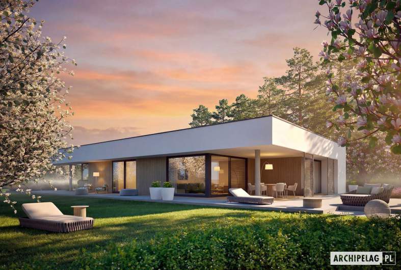 Projekt domu EX 21 G2 ENERGO PLUS - wizualizacja ogrodowa