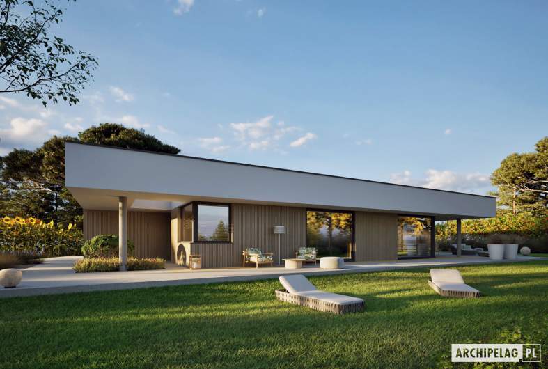 Projekt domu EX 21 G2 ENERGO PLUS - wizualizacja ogrodowa