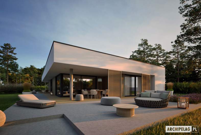 Projekt domu EX 21 G2 ENERGO PLUS - wizualizacja ogrodowa