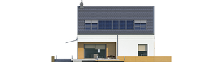 Projekt domu E10 ENERGO PLUS - elewacja tylna