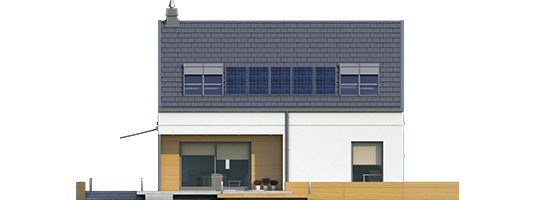 E10 ENERGO PLUS - Projekt domu E10 ENERGO PLUS - elewacja tylna