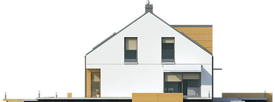 E10 ENERGO PLUS - Projekt domu E10 ENERGO PLUS - elewacja prawa