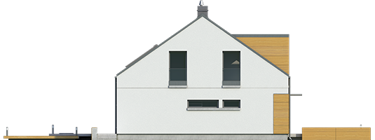 E10 ENERGO PLUS - Projekt domu E10 ENERGO PLUS - elewacja lewa