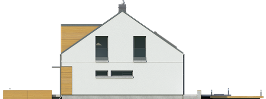 E10 ENERGO PLUS - Projekt domu E10 ENERGO PLUS - elewacja lewa