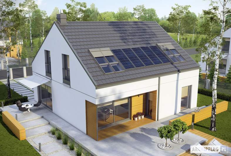 Projekt domu E10 ENERGO PLUS - widok z góry