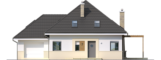 Nicki A ENERGO - Projekty domów ARCHIPELAG - Niki G1 (wersja A) ENERGO - elewacja frontowa