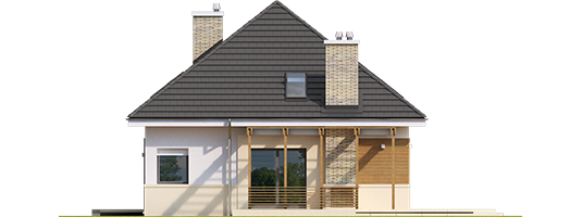 Nicki A ENERGO - Projekty domów ARCHIPELAG - Niki G1 (wersja A) ENERGO - elewacja prawa