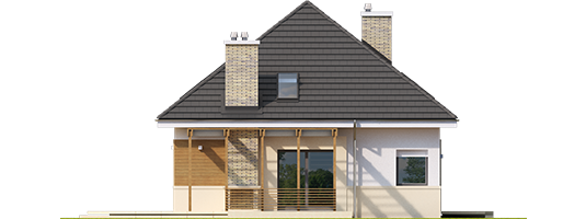 Nicki A ENERGO - Projekty domów ARCHIPELAG - Niki G1 (wersja A) ENERGO - elewacja prawa