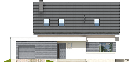 Patrick III G1 - Projekty domów ARCHIPELAG - Patryk III G1 - elewacja frontowa