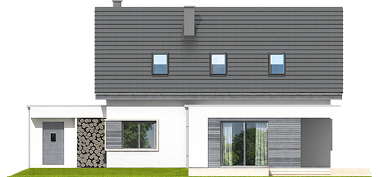 Patrick III G1 - Projekty domów ARCHIPELAG - Patryk III G1 - elewacja tylna