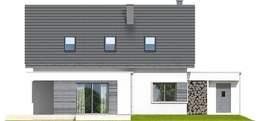 Patrick III G1 - Projekty domów ARCHIPELAG - Patryk III G1 - elewacja tylna