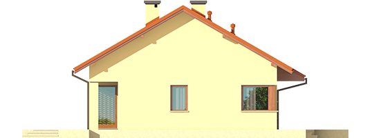 Tori III ECONOMIC B - Projekt domu Tori III ECONOMIC (wersja B) - elewacja lewa