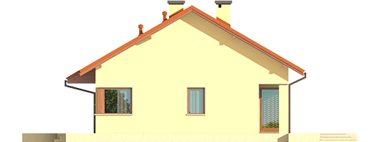 Tori III ECONOMIC B - Projekt domu Tori III ECONOMIC (wersja B) - elewacja lewa